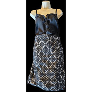 APT 9 Geometric Print Super Stretch Midi Pencil Skirt Size Large